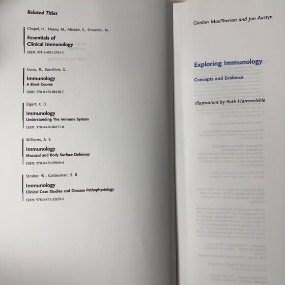 Exploring Immunology Concepts And Evidence By Gordon McPherson & Jon Austyn HC - Picture 4 of 16